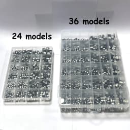 400/1500Pcs/Lot 1UF~1000UF 6.3V-50V 24/36 Value SMD Aluminum Electrolytic Capacitors Assortment Kit + Box