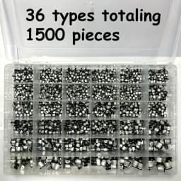 400/1500Pcs/Lot 1UF~1000UF 6.3V-50V 24/36 Value SMD Aluminum Electrolytic Capacitors Assortment Kit + Box