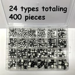 400/1500Pcs/Lot 1UF~1000UF 6.3V-50V 24/36 Value SMD Aluminum Electrolytic Capacitors Assortment Kit + Box