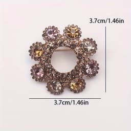 High-end exquisite leaf ring rhinestone brooch corsage collar pin pin jewelry clothing accessories