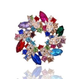 High-end exquisite leaf ring rhinestone brooch corsage collar pin pin jewelry clothing accessories