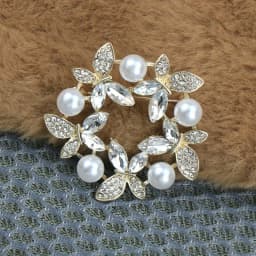 High-end exquisite leaf ring rhinestone brooch corsage collar pin pin jewelry clothing accessories