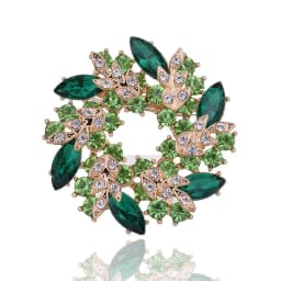 High-end exquisite leaf ring rhinestone brooch corsage collar pin pin jewelry clothing accessories