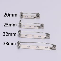 20-50pcs 20 25 32 38mm Brooch Clip Base Pin Blank Safe Lock Brooch Pin Base Badge Holder For DIY Jewelry Making Finding Supplies