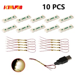 10PCS 0.8mm Pin RGB LED For LEGO Building Blocks USB Lamp DIY Street Light City Electric Decorate 1X1 Brick Compatible All Brand