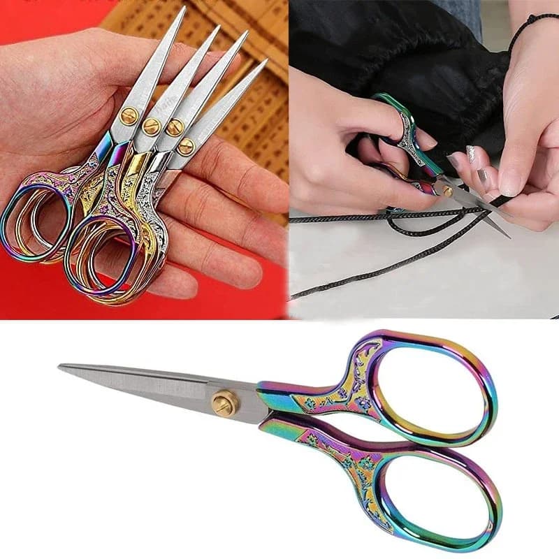 1/3Pcs Stainless Steel Vintage Scissors Sewing Fabric Cutter Embroidery Tailor Thread Scissor Tools for Sewing Shears Small