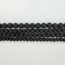 Natural Stone AA Quality Volcano Lava Round Loose Beads 15" Strand 4 6 8 10 12 14MM Pick Size For Jewelry Making