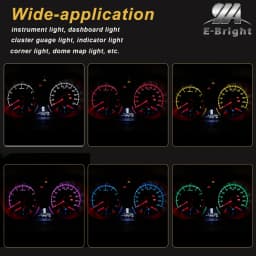 10PCS T5 B8.4D B8.3D B8.5D Led Bulbs COB Instrument Dashboard Side Indicator Lights LED Cluster Guage Light 12V Interior Light