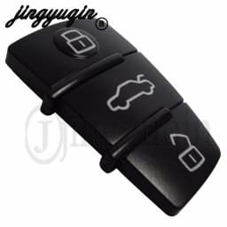 Jingyuqin For Audi A3 A4 A5 A6 A8 Q5 Q7 TT S LINE RS Rubber Pad Remote Key Keyless Fob 3 Button Switchblade Flip Replacement