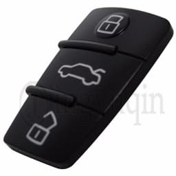 Jingyuqin For Audi A3 A4 A5 A6 A8 Q5 Q7 TT S LINE RS Rubber Pad Remote Key Keyless Fob 3 Button Switchblade Flip Replacement