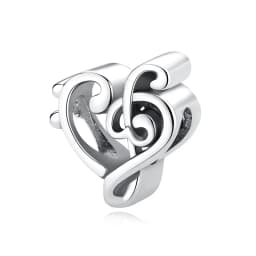 925 Sterling Silver Charms Beads Original Love Music Notes Piano Headphone Charm Fit Brand Bracelets Necklaces Jewelry For Women