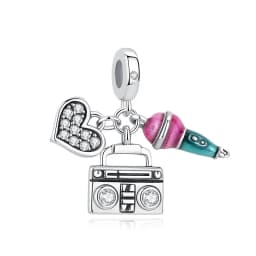 925 Sterling Silver Charms Beads Original Love Music Notes Piano Headphone Charm Fit Brand Bracelets Necklaces Jewelry For Women