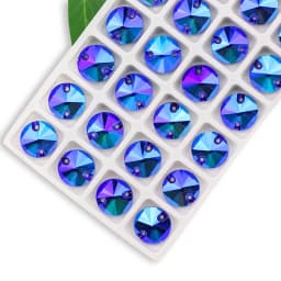 Rivoli Sew on Rhinestones Round Beads Glass Crystal AB Sewing Rhinestone Appliques DIY Sewing Crystal Rhinestones for Needlework