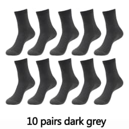 10 Pairs High Quality Bamboo Fiber Men's Socks Business Breathable Deodorant Compression Socks Men Long Big Size EUR 38-46