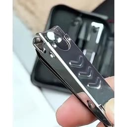 9 Pcs Portable Nail Clipper Multi Kit with Cuticle Trimmer Toenail Scissors Ear Nail File Tweezers Suitable for Travel Home