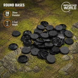 28mm Round Bases for Gaming Miniatures and Table Games 28.5mm