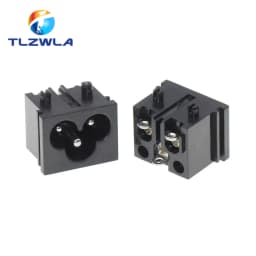 1PCS Pure Copper AC Power Socket Weldable Socket With Switch 2-Hole 3-Core AC Power Charging Port DB ower Socket