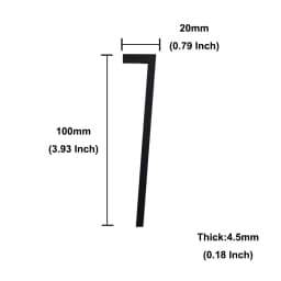 4 Inch 100mm Self Adhesive Big Modern Door Number for Exterior House Apartment Plaque Mailbox Address Digits Sticker Sign Black