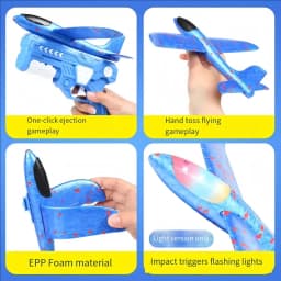 Foam Plane Gun Launcher Popular Outdoor Toy Boy Sports Catapult Game Emotional Interactive Girl Birthday Christmas Gift