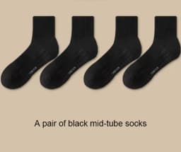 1 Pair Socks Men's Cotton Deodorant Winter Towel Bottom with Velvet Mid-Tube White Stockings Thickened Sports Basketball Socks