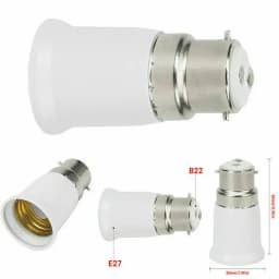 B22 to E27 Light Bulb Adaptor B22 To Edison Screw E27 Lamp Converter Holder Light Socket Adapter Lamp Holder Lighting Parts
