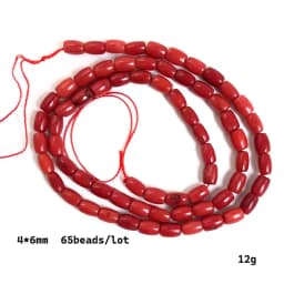 Natural Stone Red Coral Beads Irregularity Geometry Round Square Shape Spacer Beads For Jewelry Making DIY Bracelet Necklace