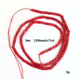 Natural Stone Red Coral Beads Irregularity Geometry Round Square Shape Spacer Beads For Jewelry Making DIY Bracelet Necklace