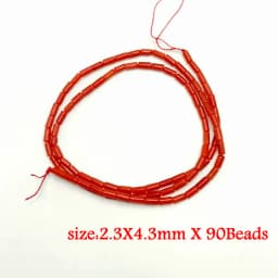 Natural Stone Red Coral Beads Irregularity Geometry Round Square Shape Spacer Beads For Jewelry Making DIY Bracelet Necklace