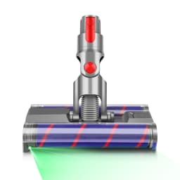 For Dyson V7 V8 V10 V11 V15 Vacuum Cleaner Parts Rotatable Double Soft Roller Brush Head Led Light Engineered for Hard Floors