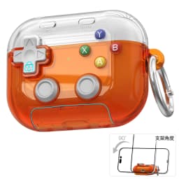 Hard Shell Game Console Design for AirPods Pro 3 2 1 4 5 Case Cover with Secure Lock Clip Protective Cover Headphone Accessories