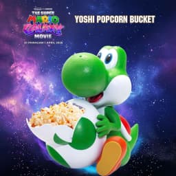 Official Universal Super Mario Galaxy Movie Yoshi Popcorn Bucket Egg Hugging Collectible Snack Storage Drink Cup For Mario Fans