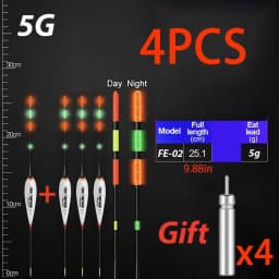 4Pcs/Lot Summer Fishing LED Night Luminous Electronic Float BuoyLarge Buoyancy 3g-13g With CR425 Battery 2026 Fishing Tackle