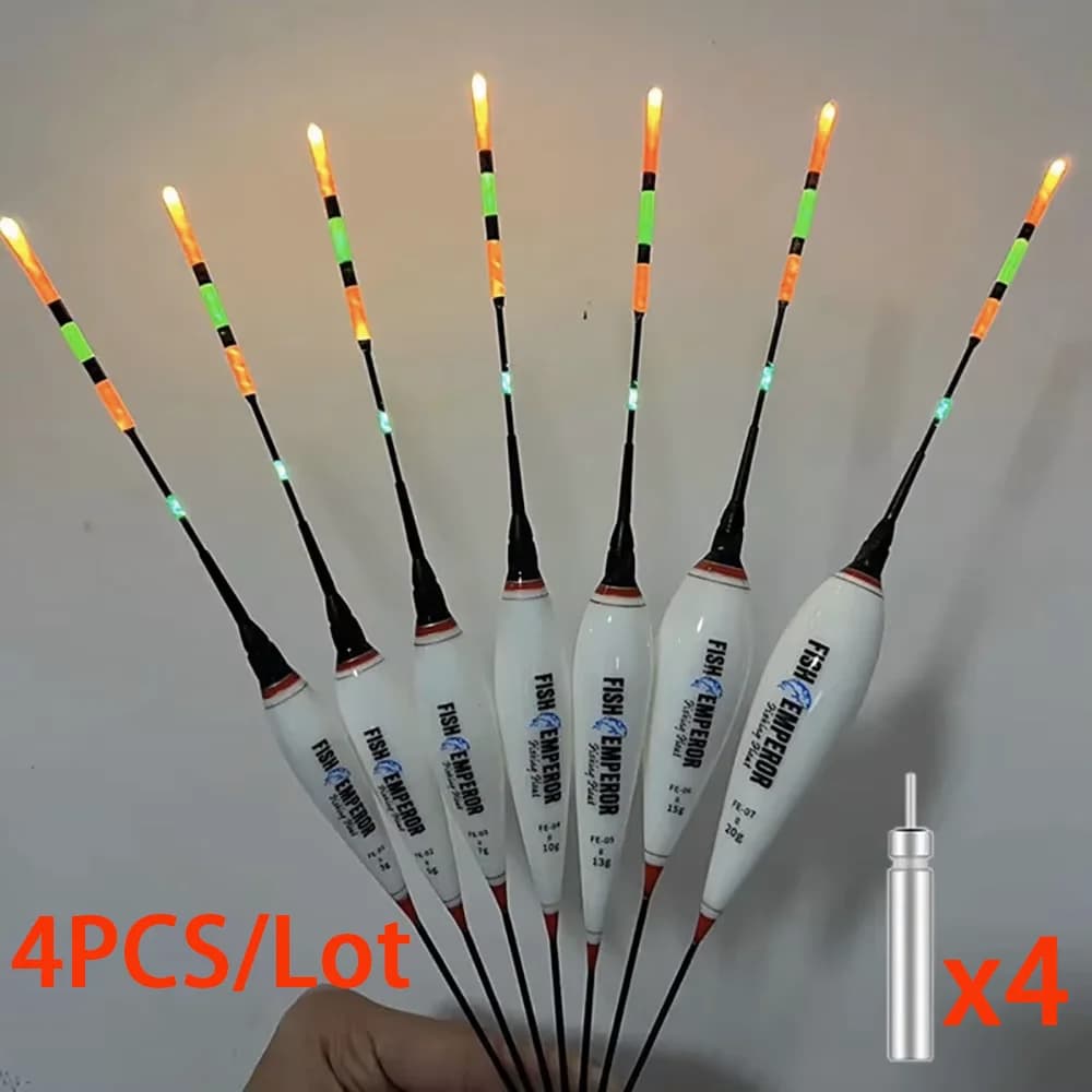 4Pcs/Lot Summer Fishing LED Night Luminous Electronic Float BuoyLarge Buoyancy 3g-13g With CR425 Battery 2026 Fishing Tackle