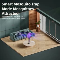 TINSOL Telescopic Rotating Head Electric Mosquito Swatter Rechargeable Electric Mosquito Swatter, Indoor/Outdoor Mosquito Killer