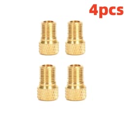 Bicycle Presta To Schrader Adapter Bike Tire Valve Adapter Copper Golden Bicycle Pump Tire Valve Connectors F/V To A/V Converter