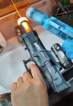 Electric Water Gun LED Lights Automatic Sensing Water Gun Children's Toys Summer Swimming Pool Outdoor Beach Toys Festival Gifts