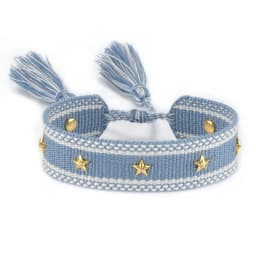 Vintage Friendship Bracelets STARS | MOON Bracelets Adjustable Woven Arm Stacked Jewelry