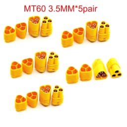 MIBIDAO EC5 to T Deans Female Male Connector RC Lipo Battery Control Parts Banana Plug Adapter