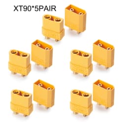 MIBIDAO EC5 to T Deans Female Male Connector RC Lipo Battery Control Parts Banana Plug Adapter