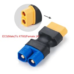 MIBIDAO EC5 to T Deans Female Male Connector RC Lipo Battery Control Parts Banana Plug Adapter