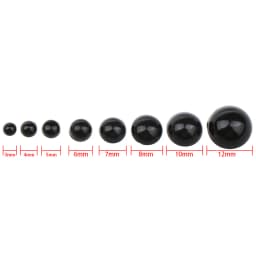Free Shipping 100Pcs 3-12mm Black Plastic Safety Eyes For Bear doll Animal Puppet DIY Crafts Children Kids Toys Eyes Accessories
