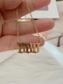 Statement Angel Number 7 Gold Pendent Chain Necklace Choker For Women Summer Stainless Steel Girl Necklace Fashion Jewelry