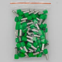 E10-12 Tube Insulating Insulated Terminals 10MM2 Cable Wire Connector 100PCS/Pack Insulating Crimp Terminal Connector E-