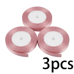 (25 Yards/Roll) Pink Meat Single Face Satin Ribbon Wholesale Gift Wrapping Christmas Ribbons