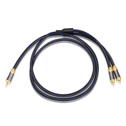 HIFI Subwoofer Y Cable (OD 8.0mm) RCA 1 Male to 2 Male Audio cable