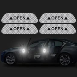 Night Reflective Car Door Sticker Safety Opening Warning Reflector Tape Decal Auto Accessories Exterior Interior Reflector Amagi
