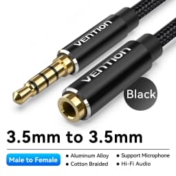 Vention Jack 3.5 Aux Extension Cable for Car Laptop Mini PC TV Xiaomi Huawei Stereo 3.5 mm Jack Headphone Speaker Cable Auxiliar