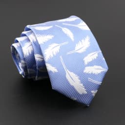 Novelty Men's Tie Floral Feather Elk Geometric Patten Red Blue Neckties Leisure Business Daily Wear Cravat Wedding Party Gift
