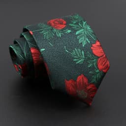 Novelty Men's Tie Floral Feather Elk Geometric Patten Red Blue Neckties Leisure Business Daily Wear Cravat Wedding Party Gift