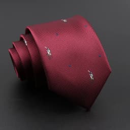 Novelty Men's Tie Floral Feather Elk Geometric Patten Red Blue Neckties Leisure Business Daily Wear Cravat Wedding Party Gift